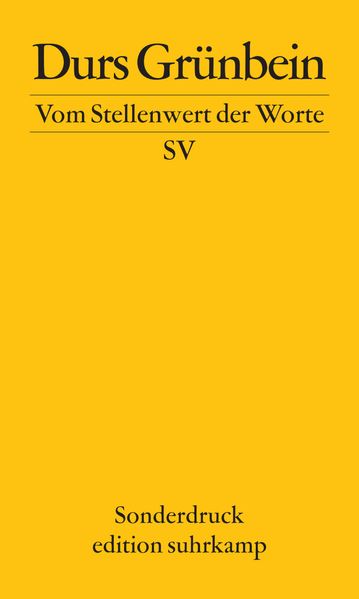 Cover von Vom Stellenwert der Worte