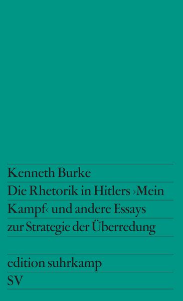 Cover von Die Rhetorik in Hitlers »Mein Kampf« und andere Essays zur Strategie der Überredung