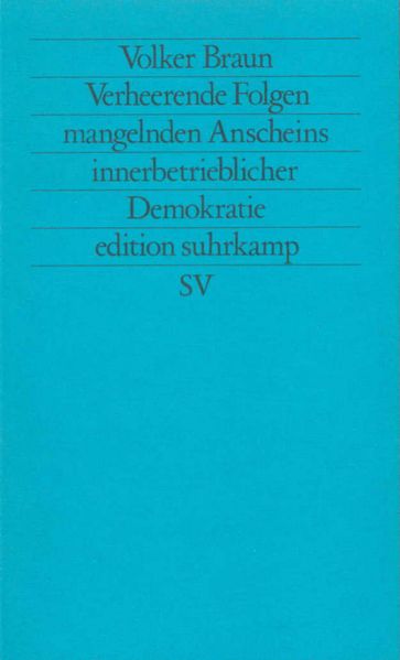 Cover von Verheerende Folge mangelnden Anscheins innerbetrieblicher Demokratie