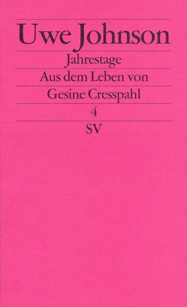 Cover von Jahrestage. Aus dem Leben von Gesine Cresspahl