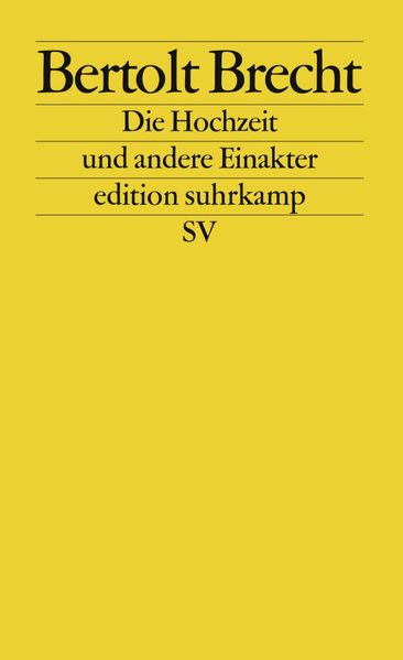 Cover von Die Hochzeit und andere Einakter
