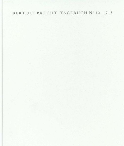 Cover von Tagebuch No. 10. 1913