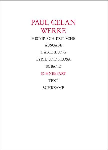 Cover von Werke. Historisch-kritische Ausgabe. I. Abteilung: Lyrik und Prosa