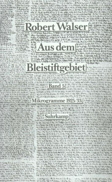 Cover von Aus dem Bleistiftgebiet. Mikrogramme aus den Jahren 1924–1933