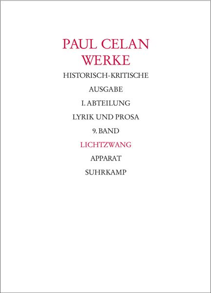 Cover von Werke. Historisch-kritische Ausgabe. I. Abteilung: Lyrik und Prosa