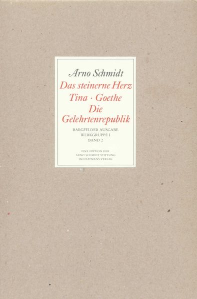 Cover von Bargfelder Ausgabe. Werkgruppe I. Romane, Erzählungen, Gedichte, Juvenilia