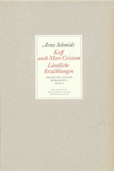 Cover von Bargfelder Ausgabe. Werkgruppe I. Romane, Erzählungen, Gedichte, Juvenilia