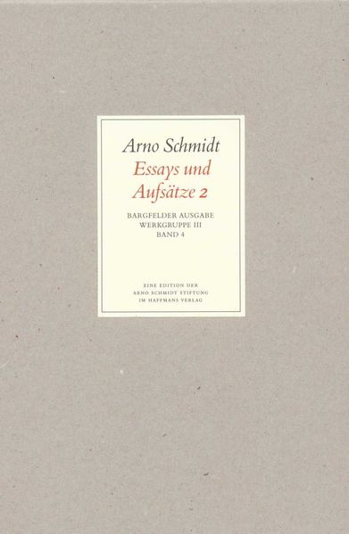 Cover von Bargfelder Ausgabe. Werkgruppe III: Essays und Biographisches