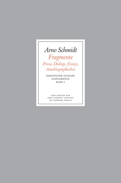 Cover von Bargfelder Ausgabe. Supplemente