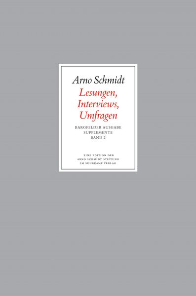 Cover von Bargfelder Ausgabe. Supplemente