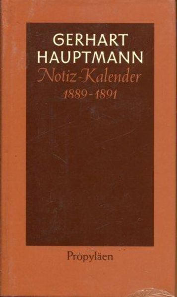 Cover von Notiz-Kalender 1889 bis 1891