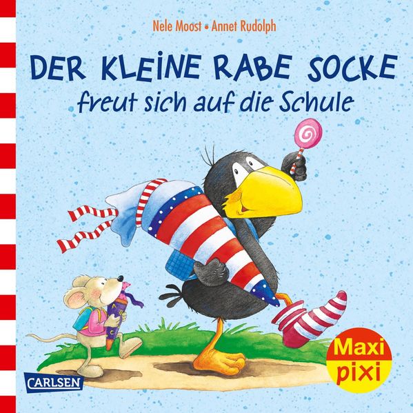 Cover von Maxi Pixi 315: Rabe Socke freut sich auf die Schule