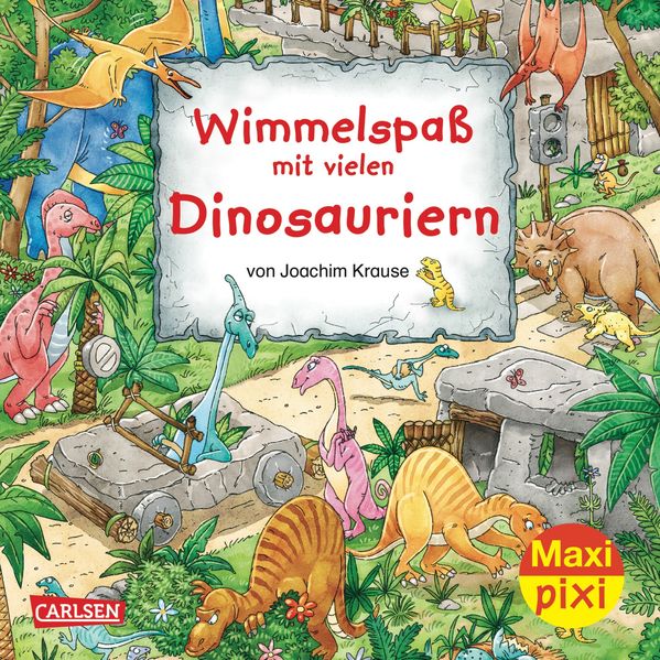 Cover von Maxi-Pixi Nr. 98: Wimmelspaß mit vielen Dinosaurier