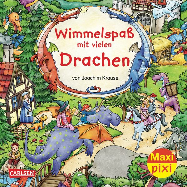 Cover von Maxi-Pixi Nr. 100: Wimmelspaß mit vielen Drachen