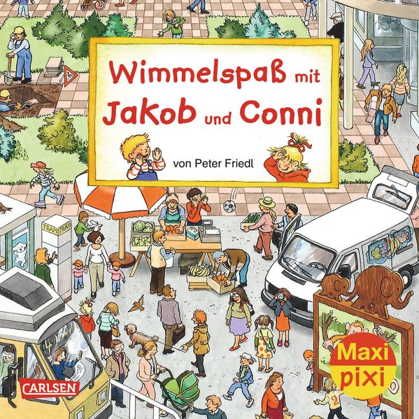 Cover von Maxi-Pixi Nr. 171: Wimmelspaß mit Jakob und Conni