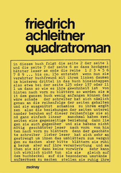 Cover von quadratroman (signiert und nummeriert)