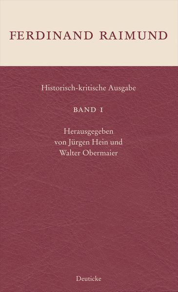 Cover von Historisch kritische Ausgabe Band 1