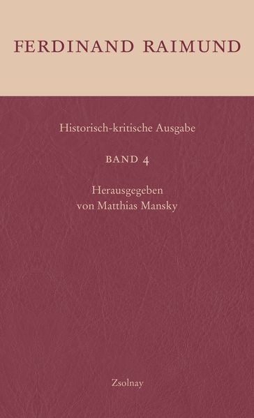 Cover von Historisch-kritische Ausgabe Band 4