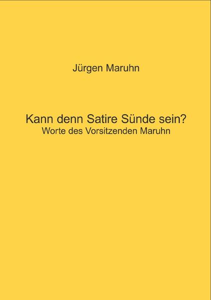 Cover von Kann denn Satire Sünde sein?