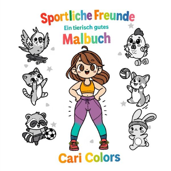 Cover von Sportliche Freunde – Ein tierisch gutes Malbuch