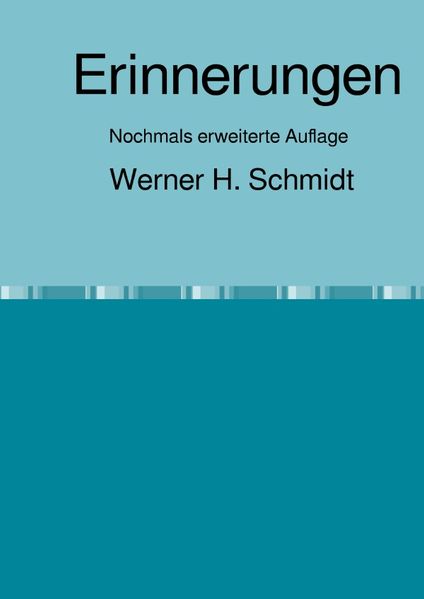 Cover von Erinnerungen Nochmals erweiterte Auflage