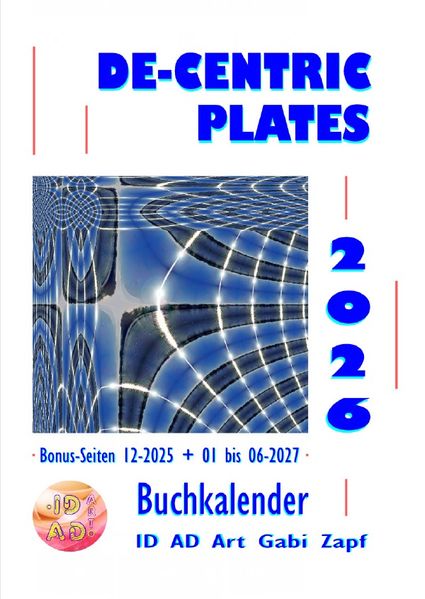 Cover von Decentric Plates Buchkalender 2026