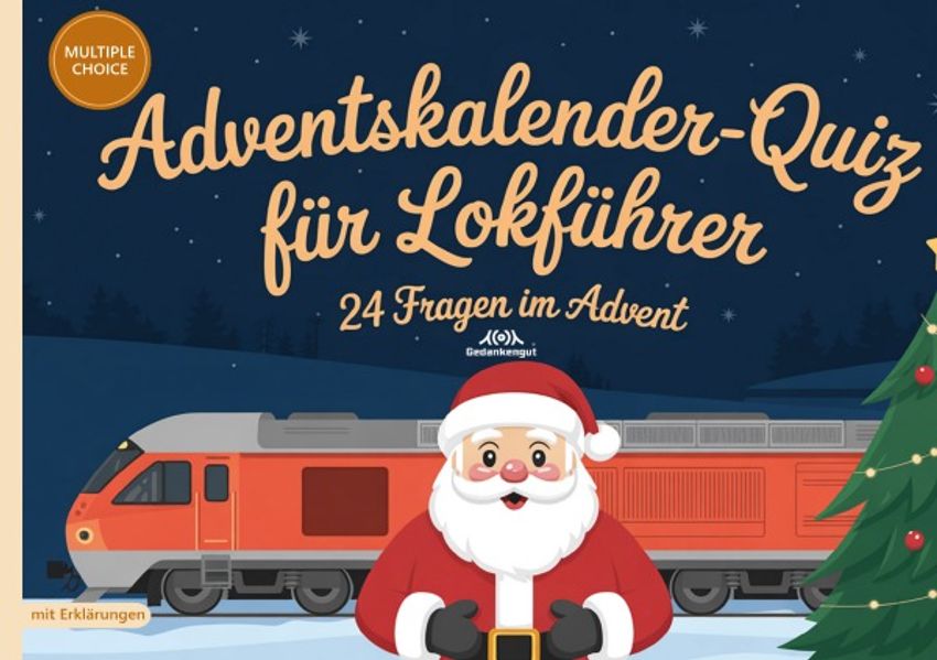 Cover von Adventskalender-Quiz für Lokführer