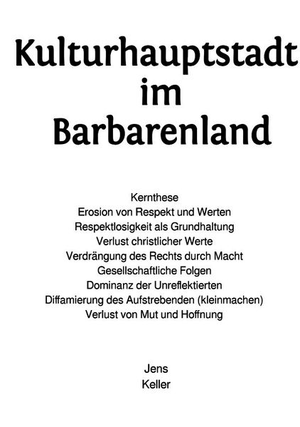 Cover von Kulturhauptstadt im Barbarenland