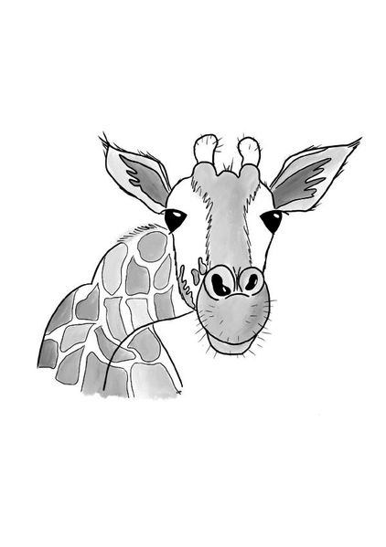 Cover von Inky Animals/Notizheft Inky Animals Giraffe