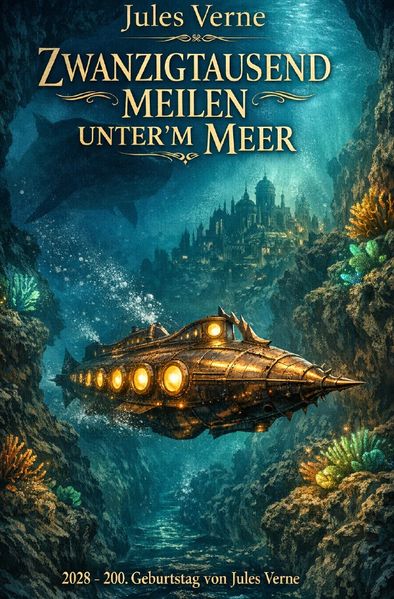 Cover von 2028 – 200. Geburtstag von Jules Verne/Zwanzigtausend Meilen unter’m Meer