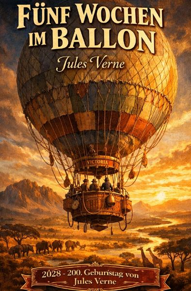 Cover von 2028 – 200. Geburtstag von Jules Verne/Fünf Wochen im Ballon