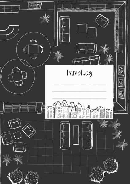 Cover von ImmoLog/Notizheft Bautagebuch ImmoLog Tafel schwarz