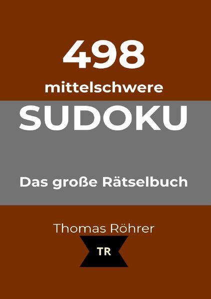 Cover von 498er Sudoku/498er Sudoku mittelschwer, DIN A5