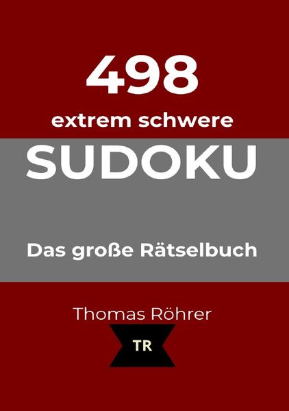Cover von 498er Sudoku/498er Sudoku extrem schwer, DIN A5