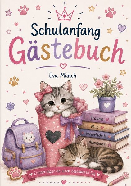 Cover von Gästebuch Schulanfang Thema Katzen