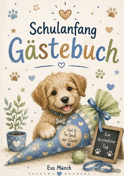 Cover von Gästebuch Schulanfang Thema Hunde