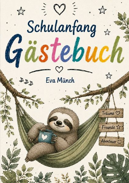 Cover von Gästebuch Einschulung Thema Faultier