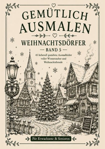 Cover von Gemütlich ausmalen/Gemütlich ausmalen – Weihnachtsdörfer