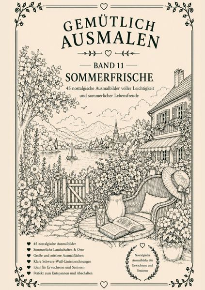 Cover von Gemütlich ausmalen/Gemütlich ausmalen – Sommerfrische
