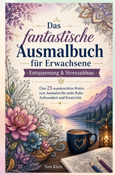 Cover von Das fantastische Ausmalbuch für Erwachsene – Entspannung & Stressabbau