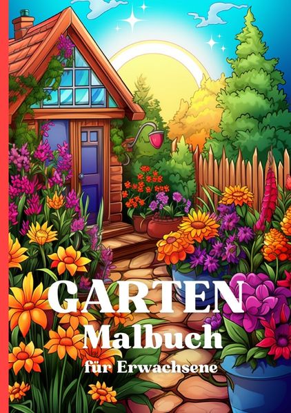 Cover von Garten Malbuch für Erwachsene | A5 Cozy Format