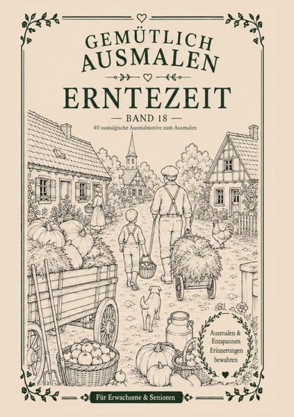 Cover von Gemütlich ausmalen/Gemütlich ausmalen – Erntezeit
