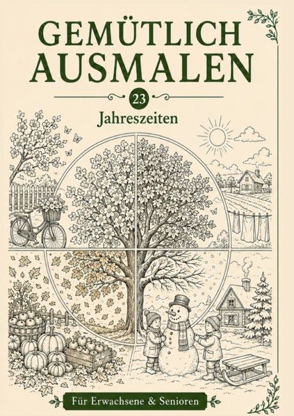 Cover von Gemütlich ausmalen/Gemütlich ausmalen – Jahreszeiten