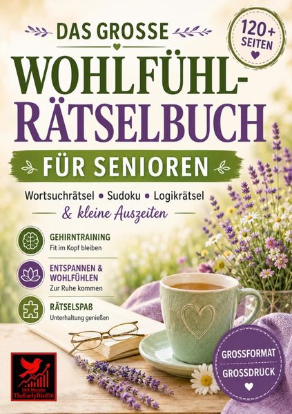 Cover von Das große Wohlfühl-Rätselbuch für Senioren. Großdruck und Großformat!