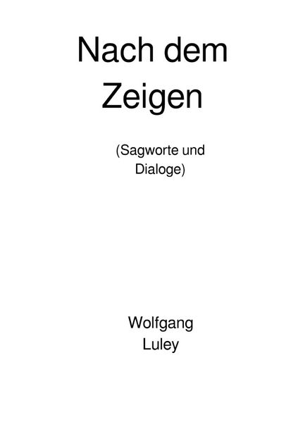 Cover von Nach dem Zeigen