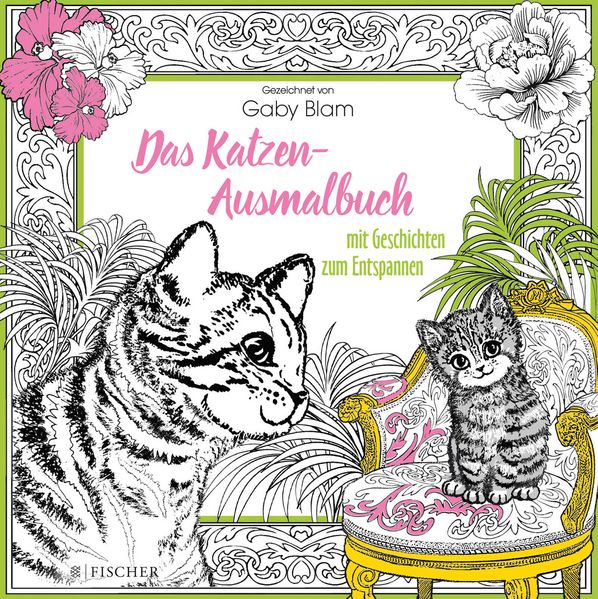 Cover von Das Katzen-Ausmalbuch mit Geschichten zum Entspannen
