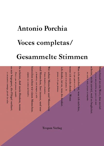 Cover von Voces Completas /Gesammelte Stimmen