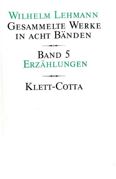 Cover von Gesammelte Werke in acht Bänden / Erzählungen