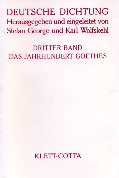 Cover von Deutsche Dichtung Band 3