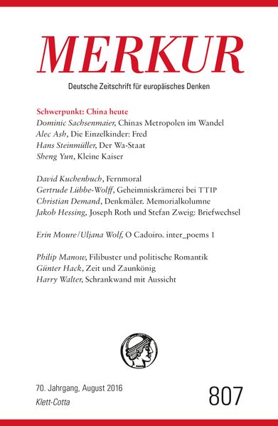 Cover von MERKUR Deutsche Zeitschrift für europäisches Denken – 2016-08